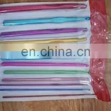 Knitting tool sweater needle seven color alumina crochet hooks length 15CM 12 sets PVC packaging