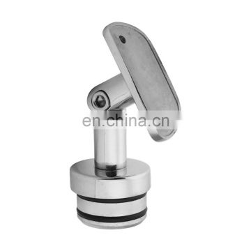 Stainless Steel Pipe Mounted Handrail Bracket Zinc Alloy Bottom Support Adjustable
