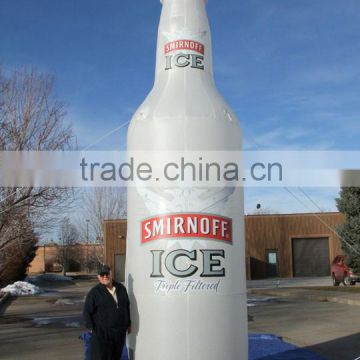White Ice Inflatable Bottle Frosted Fabric For Decoration