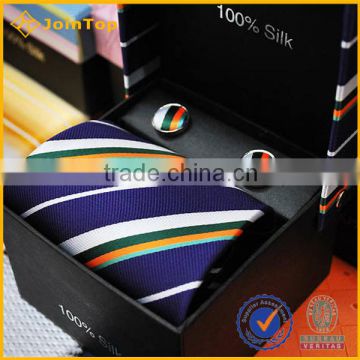 2016 New Design Custom Company Logo Men's High Quality Silk Tie Sets