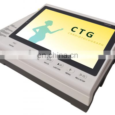 Potable 10.2 inch LED Touch Screen Cardiotocography CTG Fetal Doppler Machine for Hospital Use