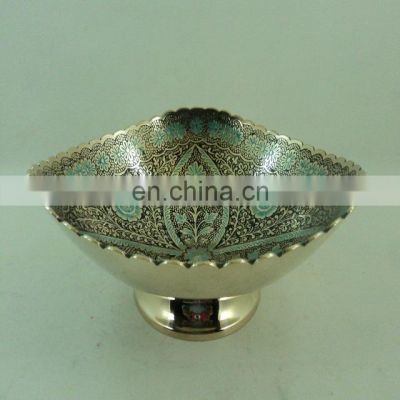 new fancy modern metal cast indian brass bowl