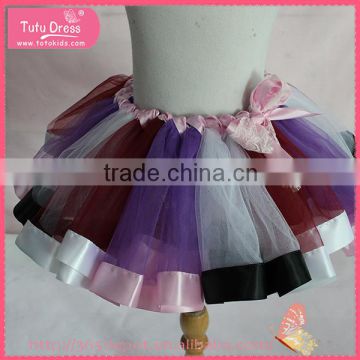 2016 wholesale new design children puffy tulle skirt with high quality