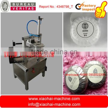 Newest designed semi automatic round soap pleat type wrapping machine
