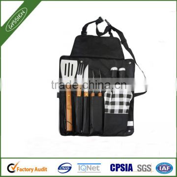 Cheap high quality wholesale bbq tool set apron for sale