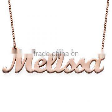 18k Rose Gold Plated Stainless Steel Name Necklace