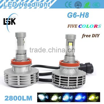 2015 G6 led headlight high power 25w car driving lamp bulb H8 with cr-ee chips
