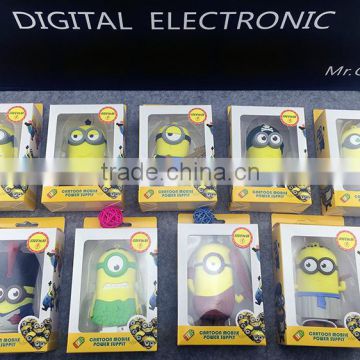 (Top Quality) Handheld Minions Power Bank USB Rechargeable Power Charge Cartoon Cute Power Bank