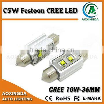 CRE E 10W C5W 36mm CANBUS LED number plate light