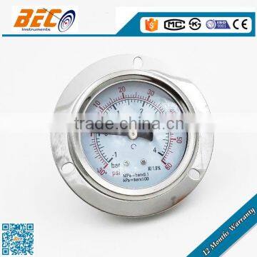 (YTN-60BD) 60mm good quality vacuum compound pressure panle mounting flange style waterproof diameter gauge