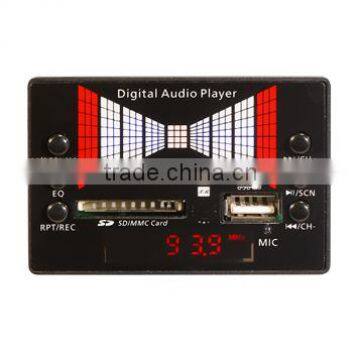 Mini black recordable aux-fm mp3 audio usb module