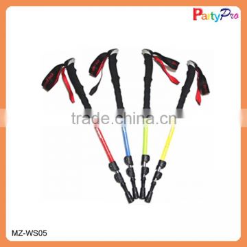 2015 adjustable three section outer lock colorful walking stick/trekking pole