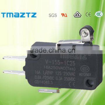 15A/250VAC 3 pins push button micro switch omron micro switch with CE ,CCC model V-155-1C25