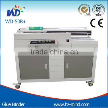 (WD-50B+) Glue binding machine with three glue wheels for A3 size book binding machine