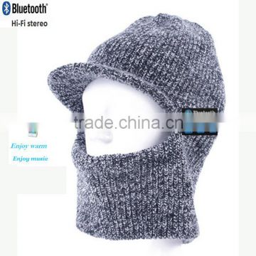 2015 New Style Wireless Bluetooth Knitted Hat With Headset/Outdoor Sports Wireless Knitted Winter Man Hat