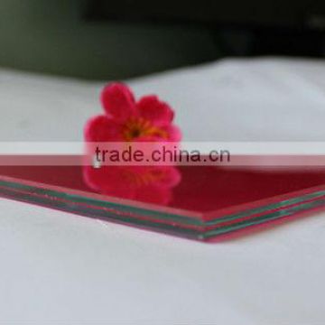 Rose color laminated glass