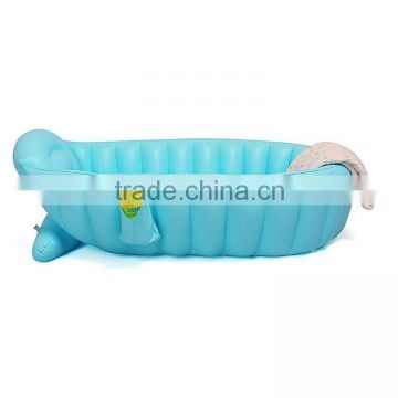 cream color inflatable pvc baby bath tub,fold-able baby bath tub