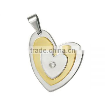 Fashion design multi-layer heart shaped stainless steel wholesale jewelry lots vintage jewelry lots cheap wholesale lots (LP5046