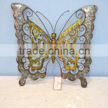 Decorative hand painting metal butterfly wall art