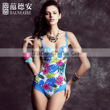 Balneaire one set free shipping digital print sexy women's swimming suit