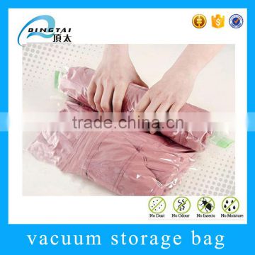 clear custom printed clothes storage roll up vacuum space bag