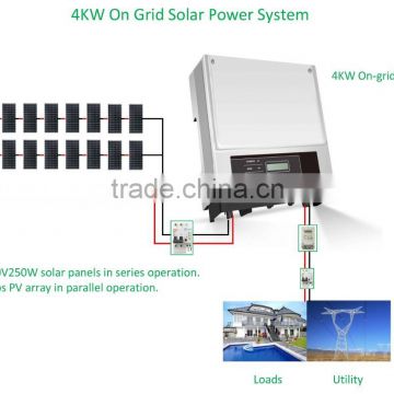 4KW On-grid Single Phase Solar Power System