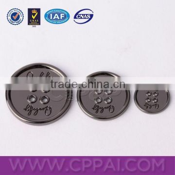 Smooth customizable logo embossed 4 holes sewing buttons
