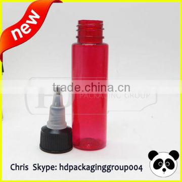 China factory 30ml plastic PET bottles eliquid bottles long dripper twist off cap