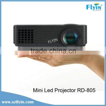 High Contrast Multimedia HD RD-805 Video Beamer HDMI /AV/VGA/SD/USB HD home cinema portable mini led video projector