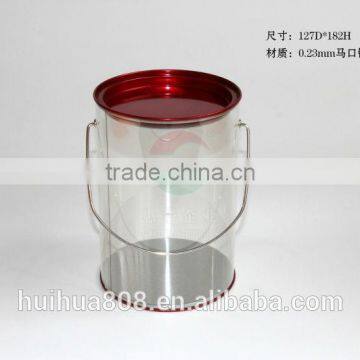 plastic clear bucket with handles