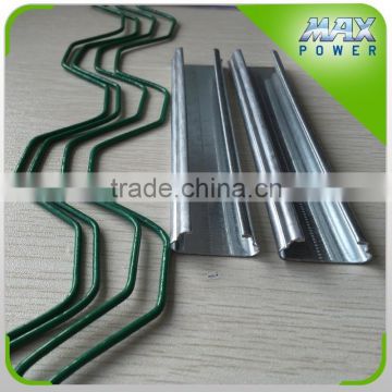 greenhouse film lock profile and spring steel zig zag wire