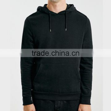 Bulk black plain custom classic style muscle fit hoodies for men