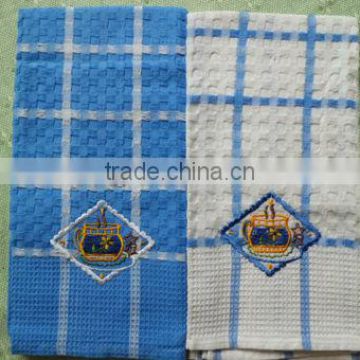100%cotton embroidery waffle weave tea towels
