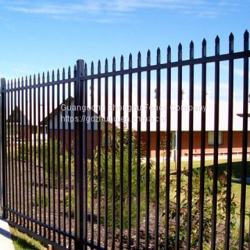 High security crimped spear tubular fence for factory
