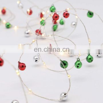 2020 hot 20L led christmas tree custom mini jingle bell fairy copper wire light holiday lighting for home bedroom decoration