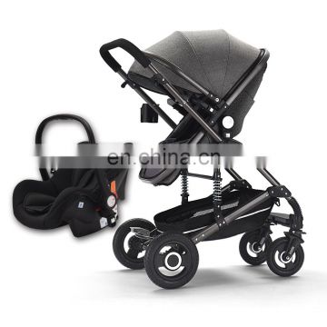 New 2018 Baby Stroller 3 In 1 For 0-3 Years Baby Prams With Removable Shopping Basket