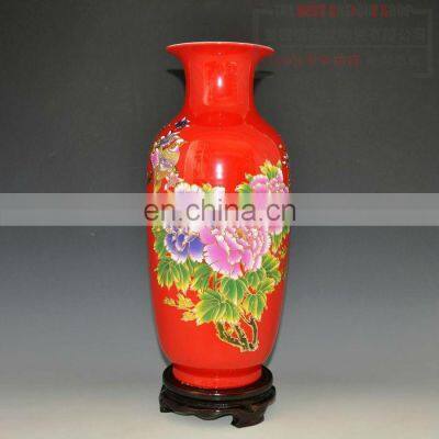 Beautiful China Red Ceramic Porcelain Vases With Lots Of Designs For Wedding