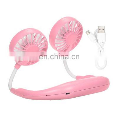 2020 New Portable Creative Small Wearable Usb Fan with Hanging Neck