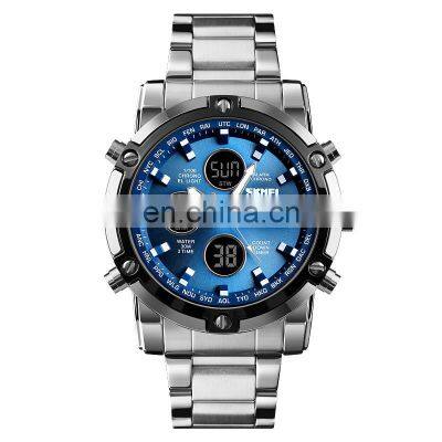 Luxury business men wristwatch Skmei 1389 good quality japan movement 30m waterproof stainless steel quartz watch