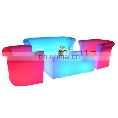 cheap modern night club ktv restaurant bar led illuminated armchair light up single sofa