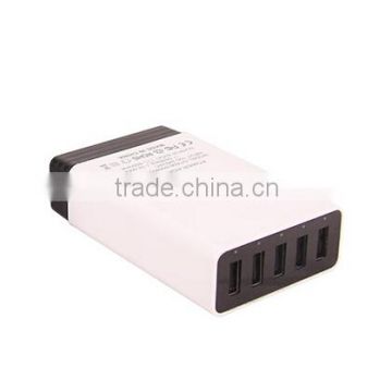 Universal Fast 5 ports USB travel Charger with Smart IC