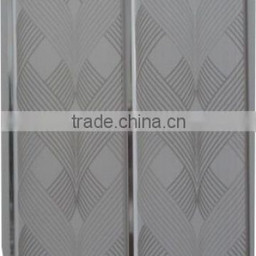 Printing,middle groove, pvc ceiling panel with silver strip G195