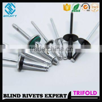 HIGH QUALITY FACTORY ALUMINUM TRI-FOLD RIVETS FOR GLASS CURTAIN WALL