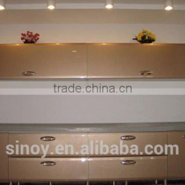 China vinyl mirror glass with PE Glassy Film for interior applications in customer size