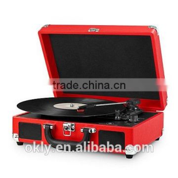 Portable suitcase Vinyl Turntable Stereo Portable Record Player Unique Gifts 2016
