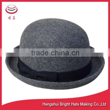 Newly fashional Lady's wool felt bowler hat