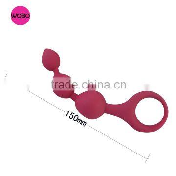 Silicone anal beeds sex toys F005