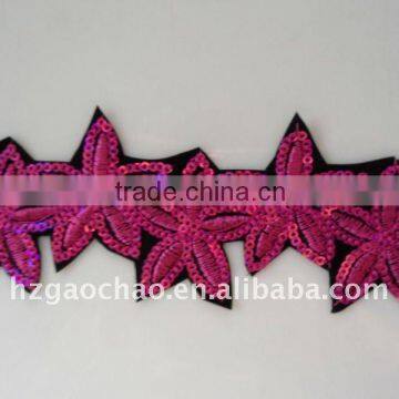 five-pointed star design embroidery lace