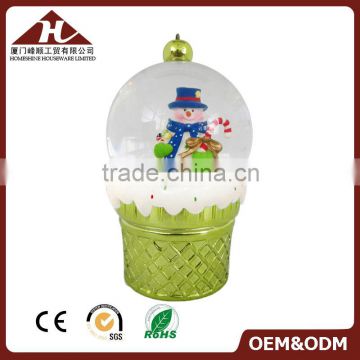 unique cupcake ornament snow globe with snow man                        
                                                                                Supplier's Choice