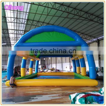 portable inflatable swimming pool with tent covers for family, inflatable water pool rental for adults and children